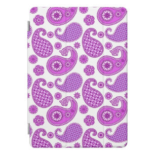 Paisley pattern, violet, purple and white iPad pro cover
