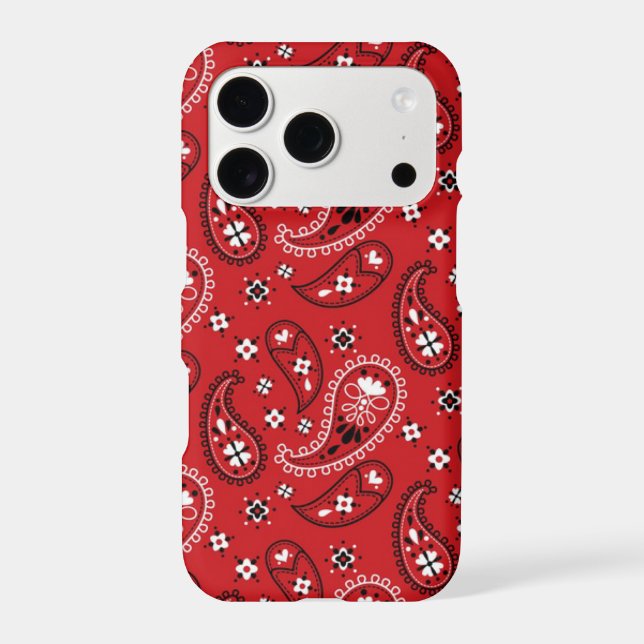 Paisley Pattern with Red Background-23214 Iphone Case (Back)