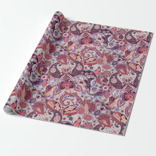 Paisley pattern wrapping paper