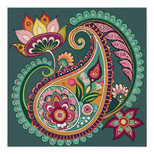 Paisley Patterning Poster (Front)
