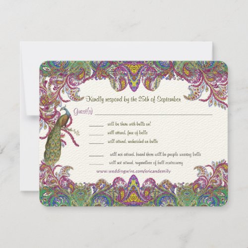 Paisley Peacock Colors RSVP