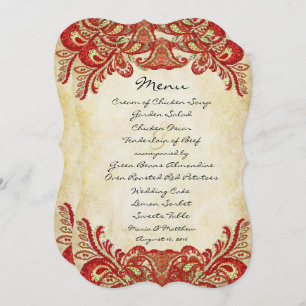 Paisley Peacock Colors Wedding Invitations