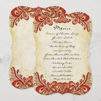 Paisley Peacock Colors Wedding Invitations