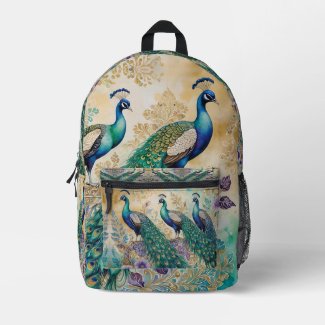 Paisley Peacock Floral Watercolor 