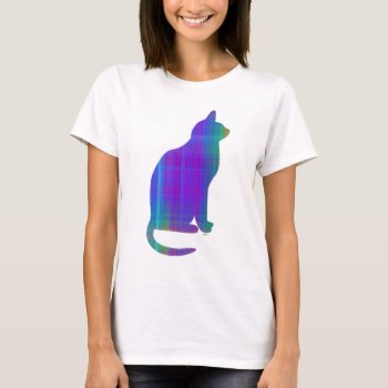 Paisley Plaid Cat T-shirt by DanceswithCats at Zazzle