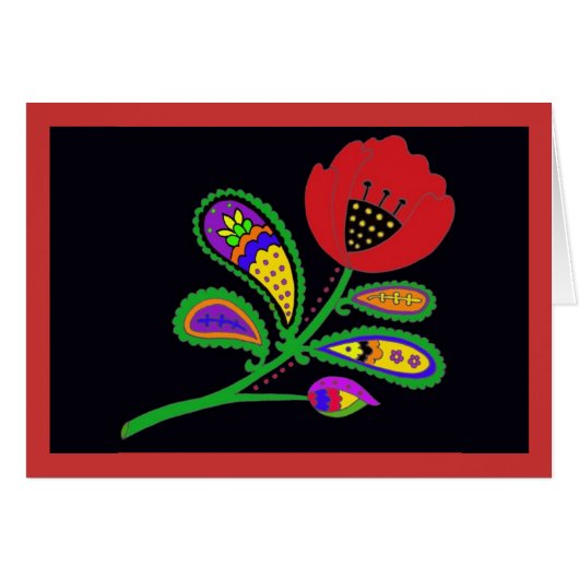 Paisley Poppy Cards (Front Horizontal)