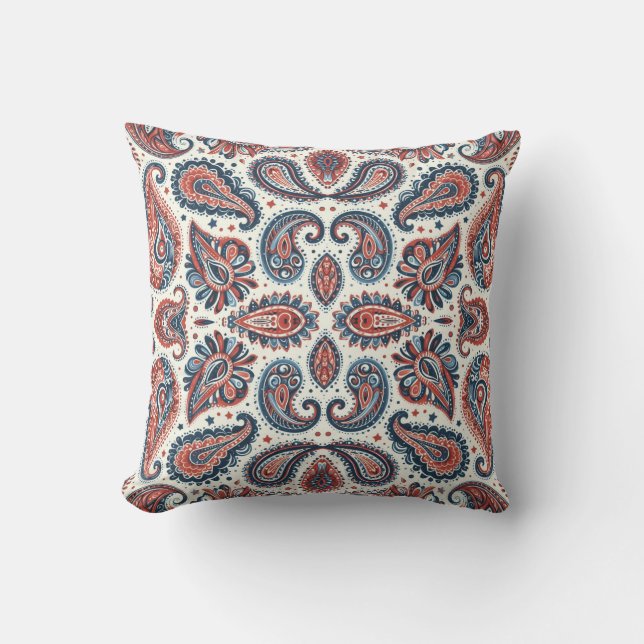 Paisley Pride Throw Pillow (Front)