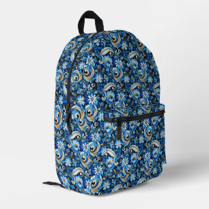 Paisley  printed backpack