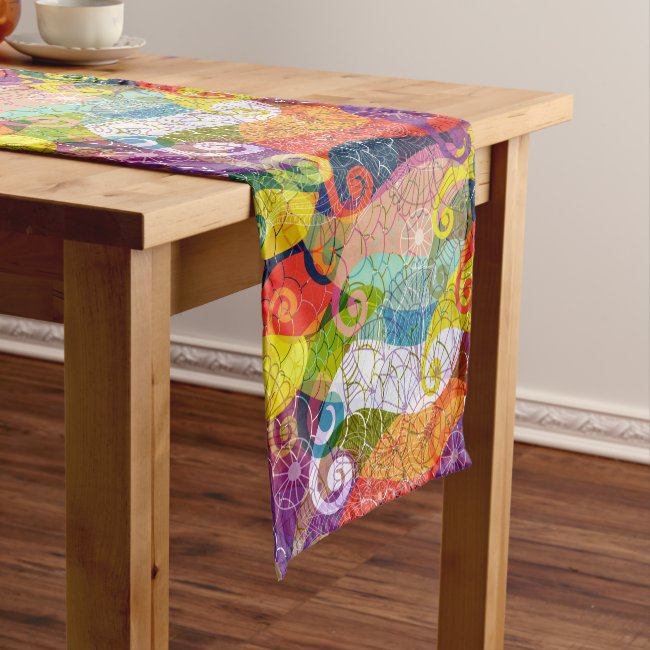 Paisley Psychedelic Design Table Runner