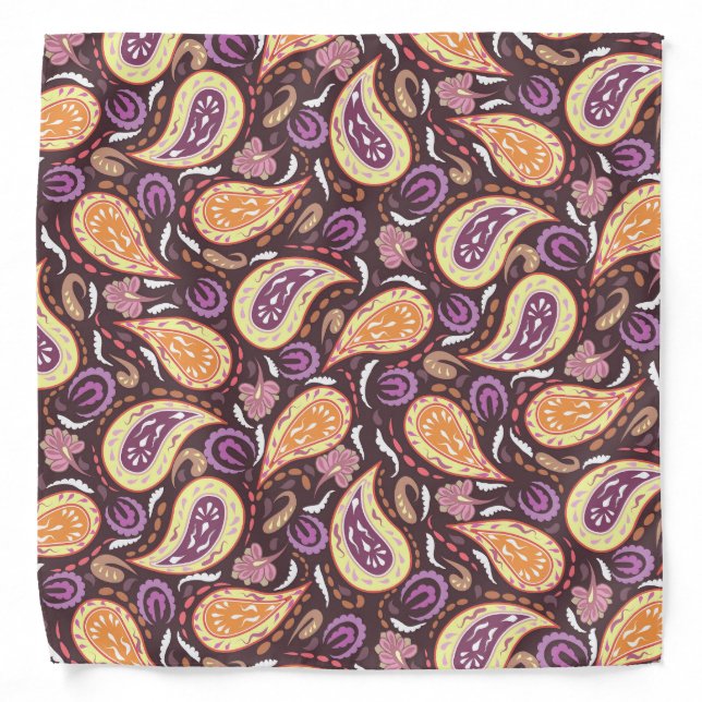 Paisley Purple Bandana (Front)