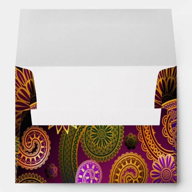 Paisley Purple Envelope (Back (Bottom))