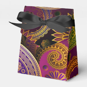 Paisley Purple Favor Boxes