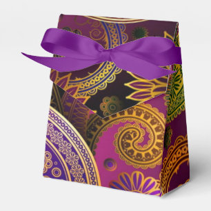 Paisley Purple Favor Boxes