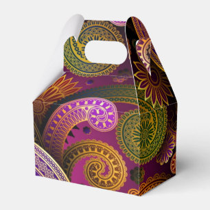 Paisley Purple Favor Boxes