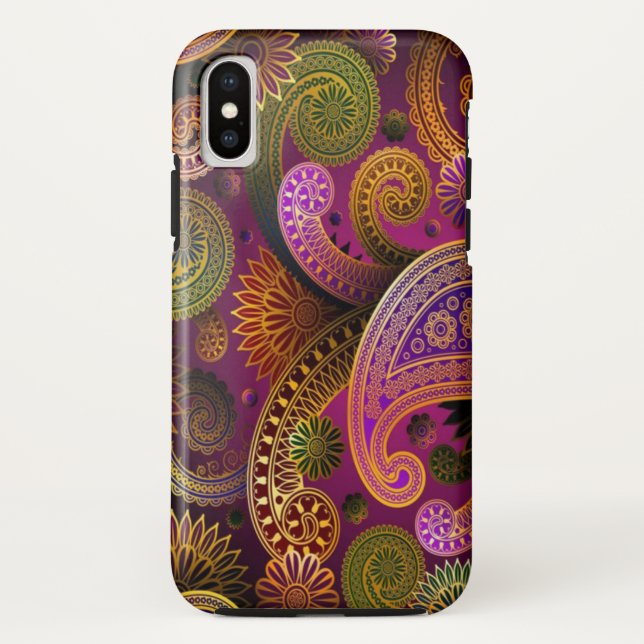 Paisley Purple Green Case-Mate iPhone Case (Back)