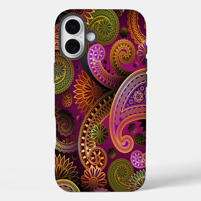 Paisley Purple Green Case-Mate iPhone Case (Back)