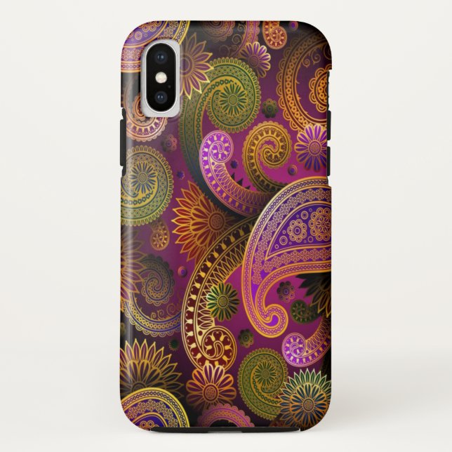 Paisley Purple Green Case-Mate iPhone Case (Back)