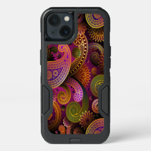 Paisley Purple Green iPhone 13 Case