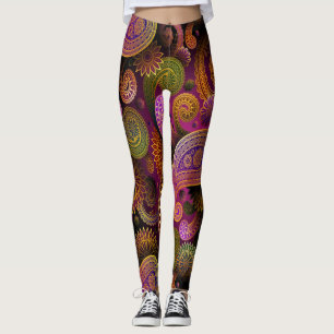 Paisley Purple Leggings