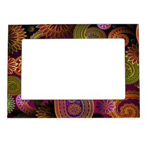 Paisley Purple Magnetic Photo Frame
