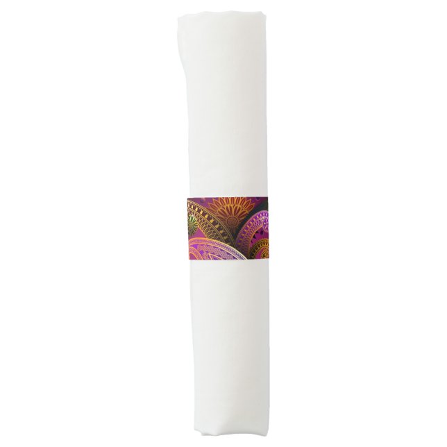 Paisley Purple Napkin Bands (Front)