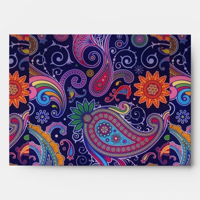 Paisley Purple pink Envelope (Front)