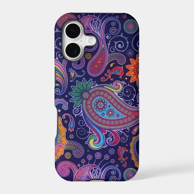 Paisley Purple Pink iPhone Case (Back)