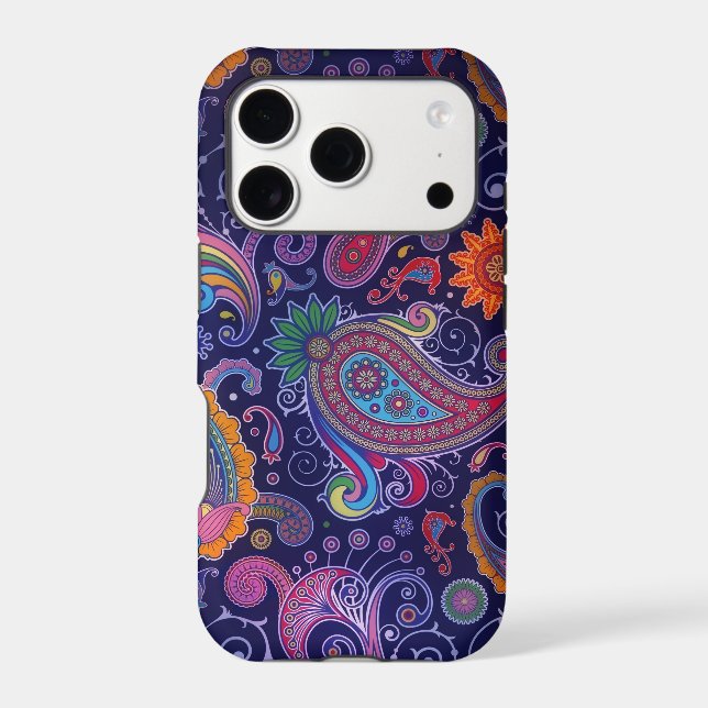 Paisley Purple Pink iPhone Case (Back)