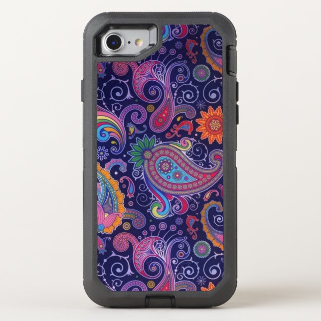 Paisley Purple pink Otterbox iPhone Case (Back)