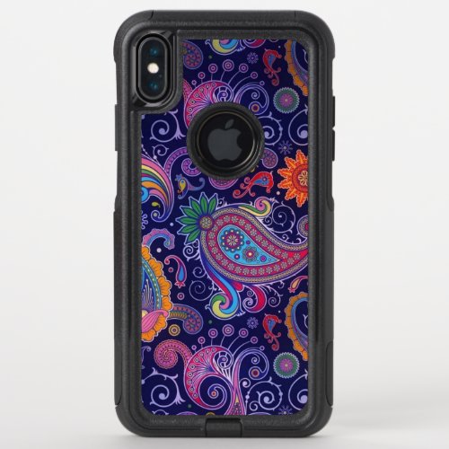 Paisley Purple pink OtterBox Commuter iPhone XS Max Case