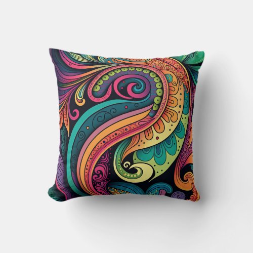 Paisley Rainbow Cushion