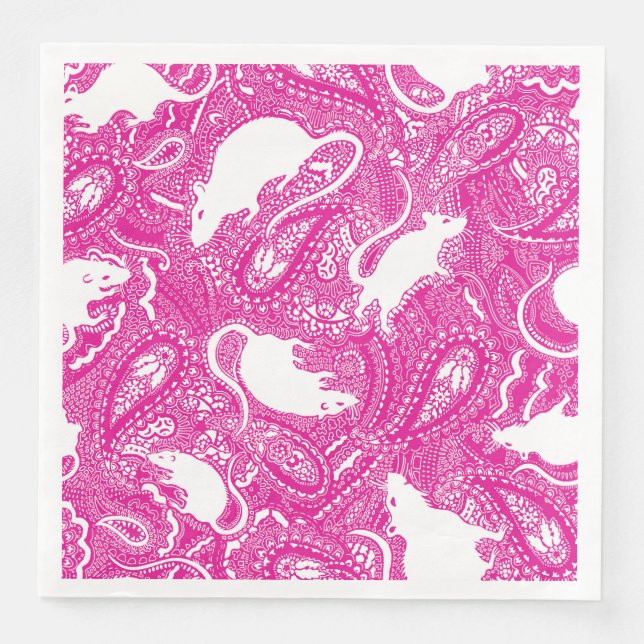 Paisley Rats Napkins (Front)