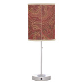 Paisley sage, wine, butter Table Lamp (Back)