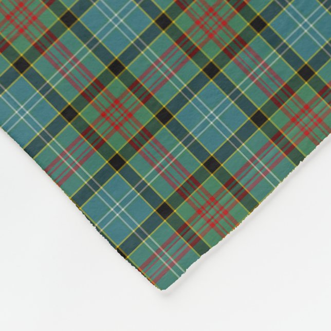 Paisley Scotland District Tartan Fleece Blanket (Corner)