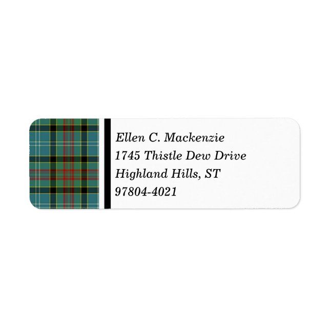 Paisley Scotland District Tartan Label (Front)