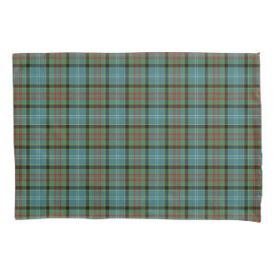 Paisley Scotland District Tartan Teal and Black Pl Pillow Case