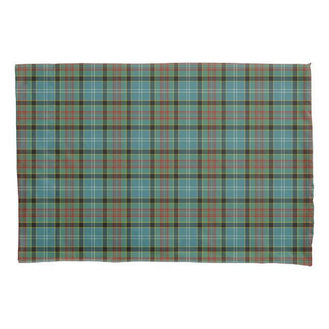 Paisley Scotland District Tartan Teal and Black Pl Pillow Case (Front)