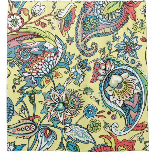 Paisley seamless pattern based on the traditional  shower curtain