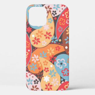 Paisley seamless pattern, colorful vintage hand dr iPhone 12 case