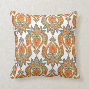 Paisley Seamless Pattern Throw Pillow