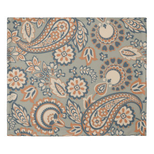 Paisley seamless vintage pattern. Vintage backgrou Duvet Cover