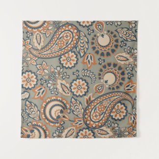 Paisley seamless vintage pattern. Vintage backgrou Tapestry