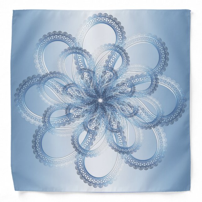 Paisley silver element. bandana (Front)