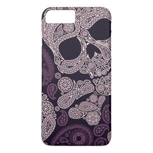 Paisley Skull Graphic Print iPhone 8 Plus/7 Plus Case