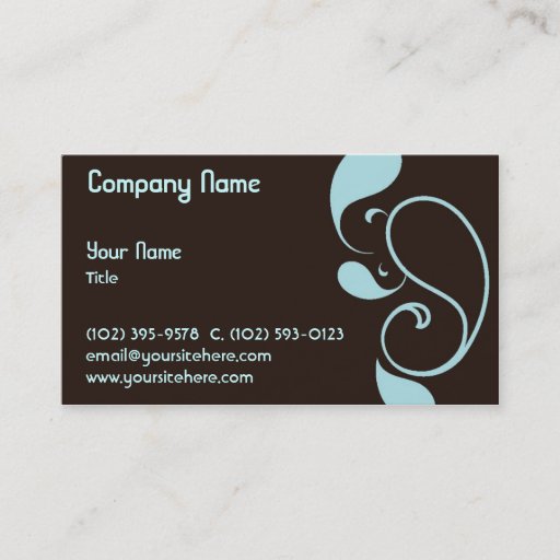 Customizable Paisley Splash Business Cards
