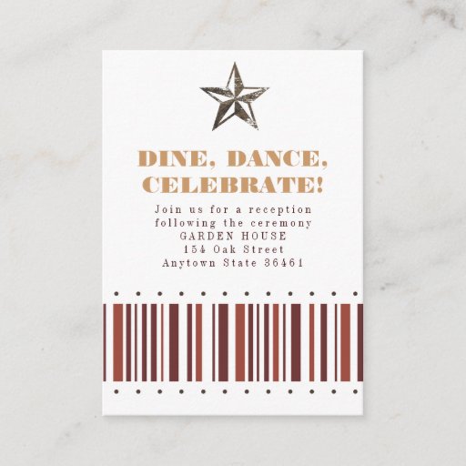 Customizable Paisley Stripes Reception or Information Card Business Card Templates