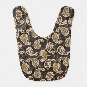 Paisley style background baby bib