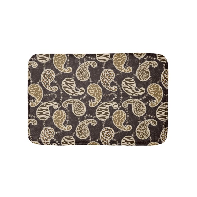Paisley style background bathroom mat (Front)