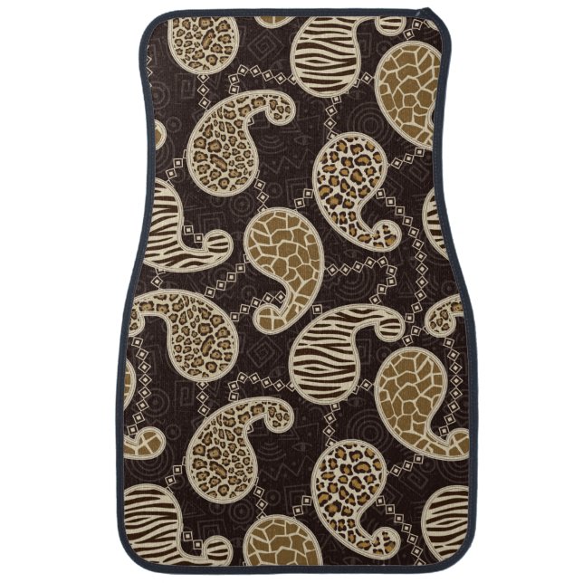 Paisley style background car floor mat (Front)