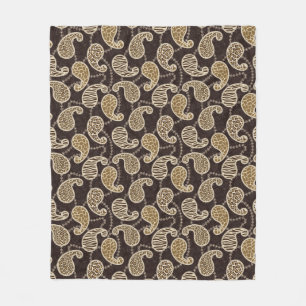 Paisley style background fleece blanket